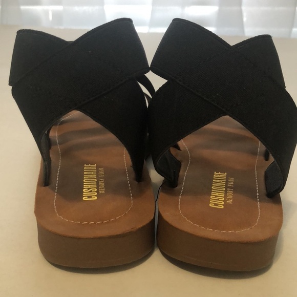 Cushionaire Memory Foam BLK Sandals Size 7.5 M - Picture 5 of 12